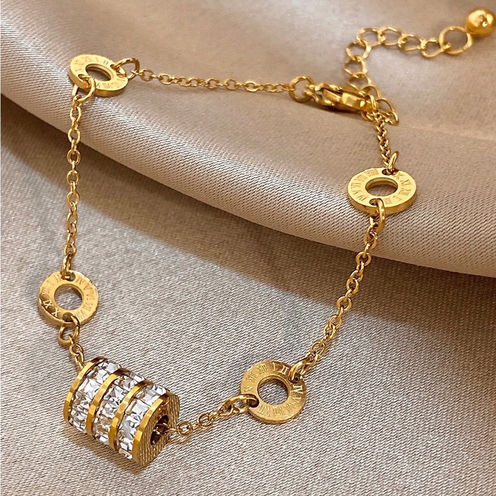 18K gold-plated stainless steel bracelet, ideal for gift